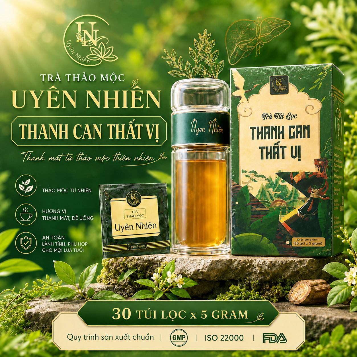 Trà Thanh Can Thất Vị — 7 vị thảo mộc